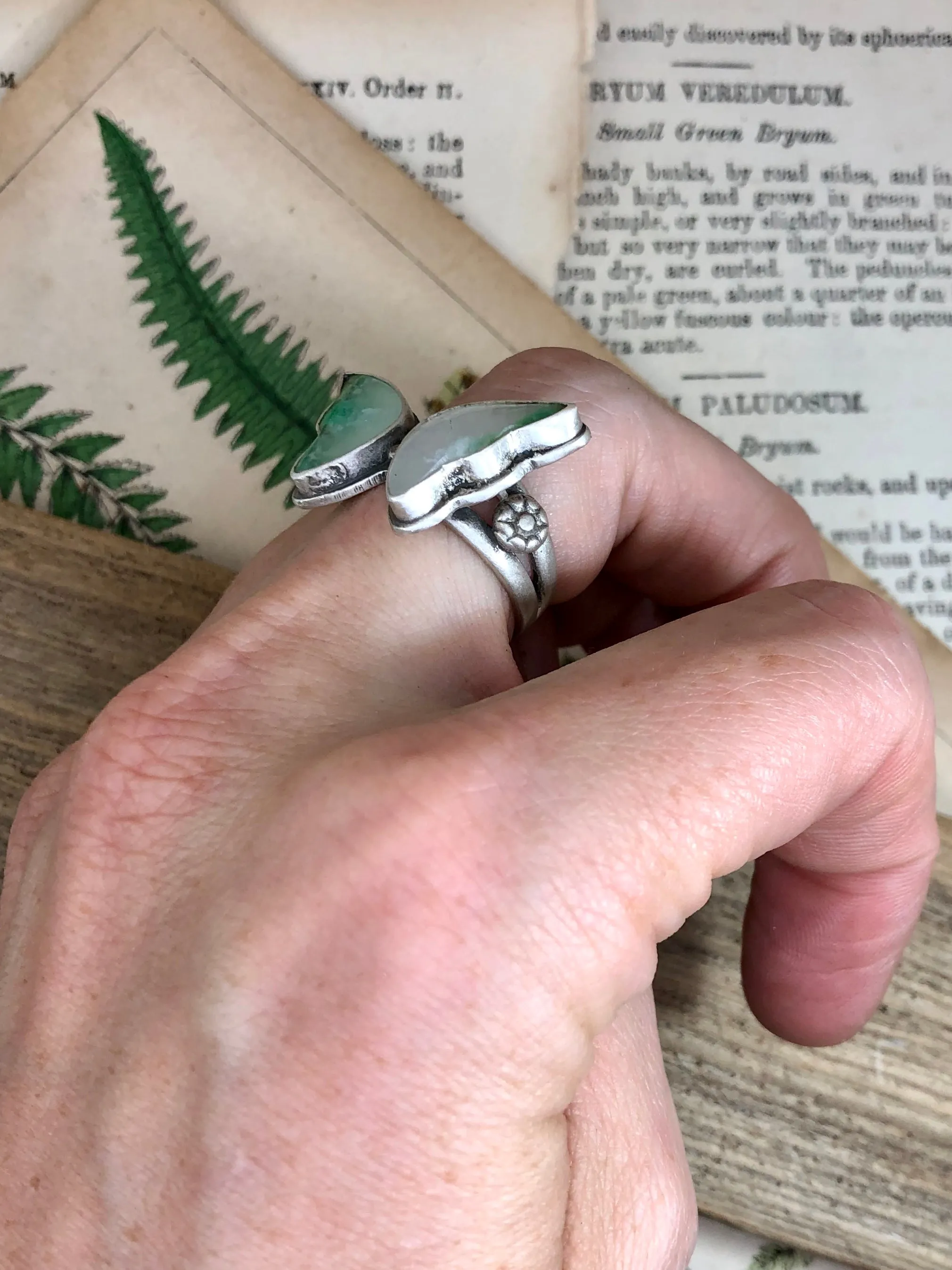 Chrysoprase Butterfly Ring 2