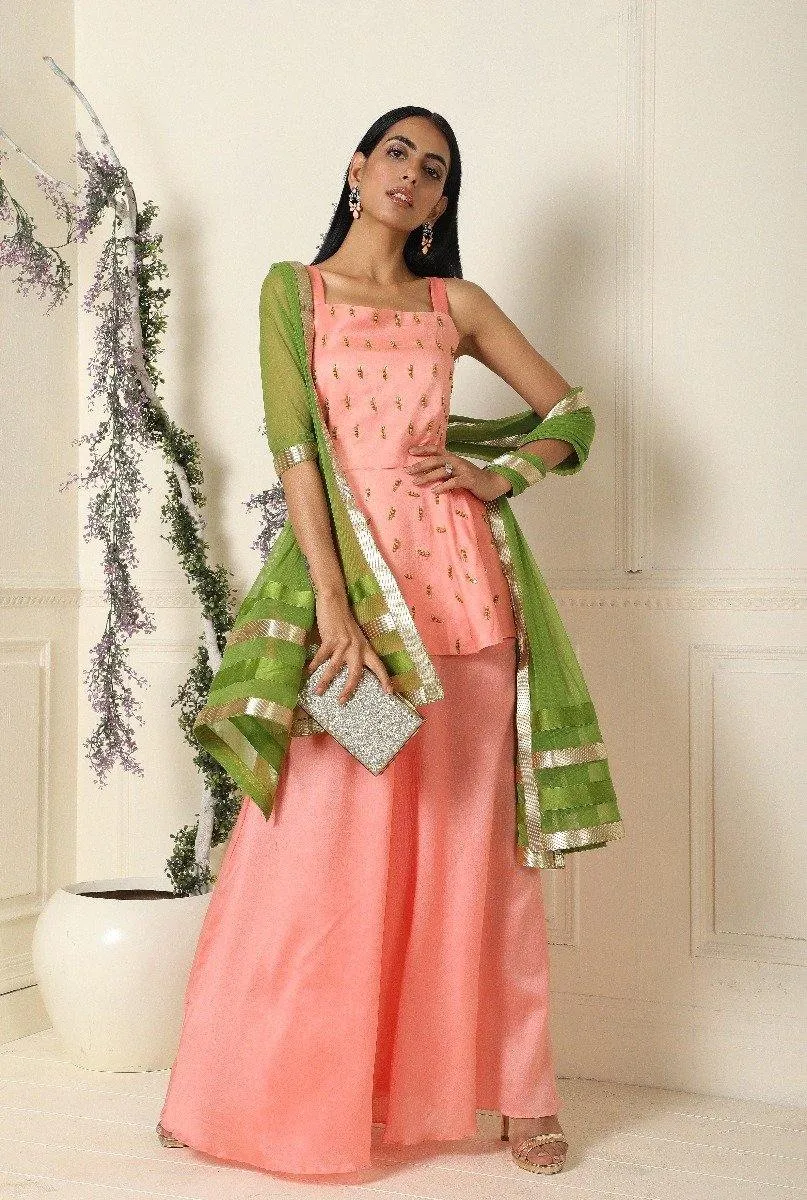 Coral Tunic Palazzo Set of 3