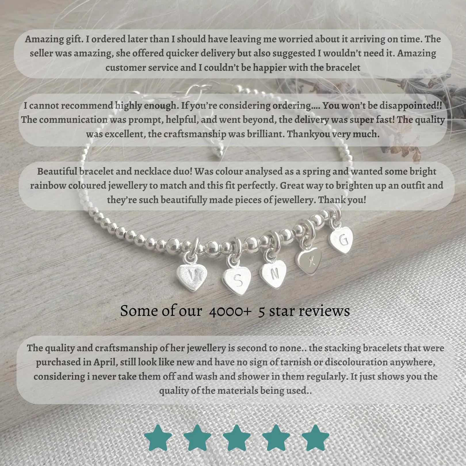 Dainty August Birthstone CZ Initial Bracelet, Personalised Jewellery