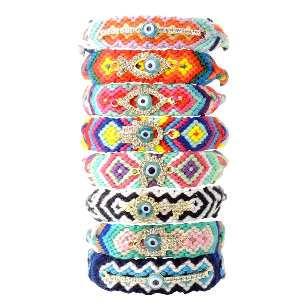 Diamante Band Charm Midi Friendship Bracelet
