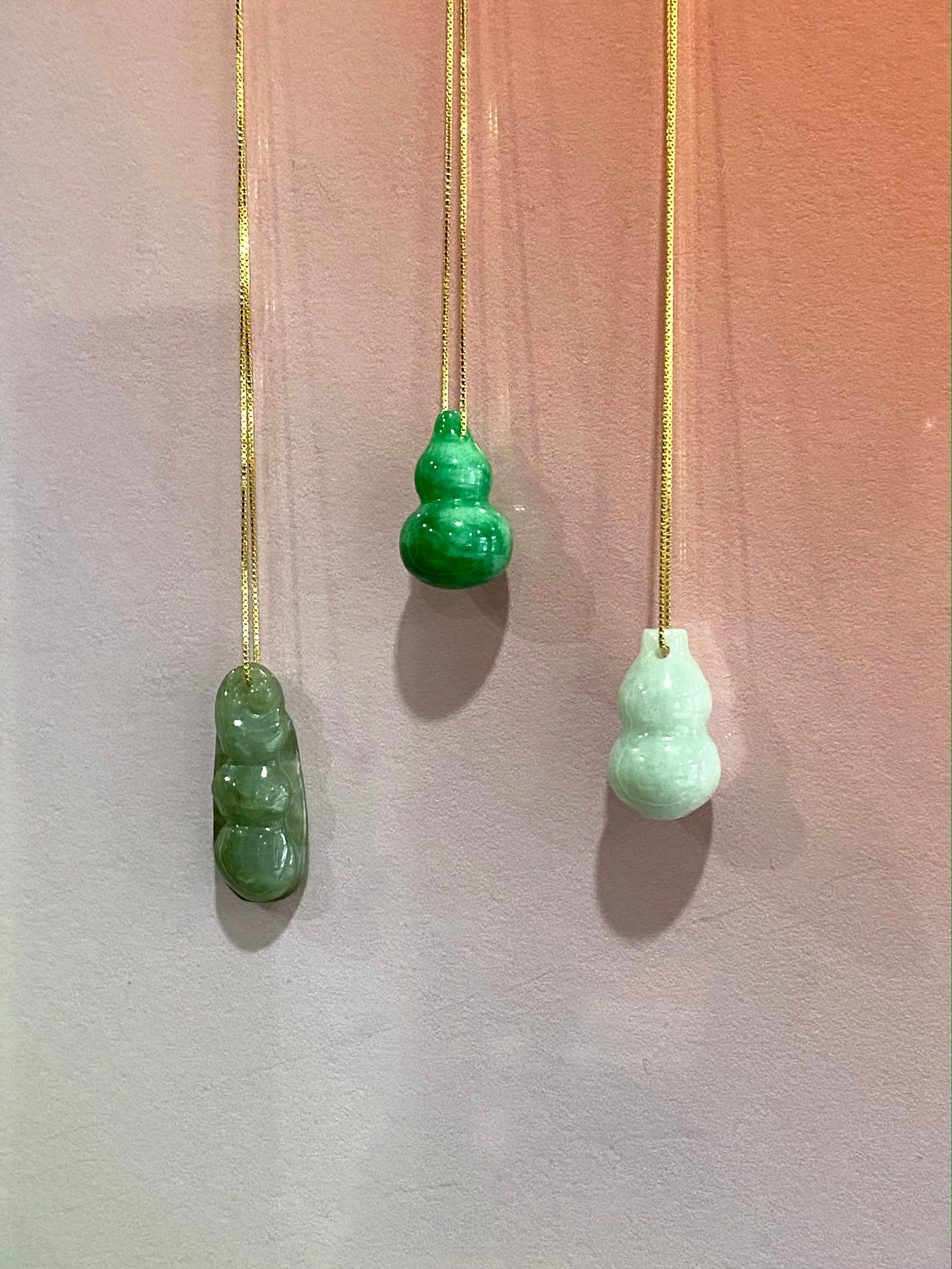 Edamame — Jade pendant necklace