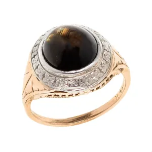 Edwardian 14k/Platinum Star Sapphire Cocktail Ring