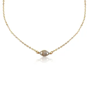 Evil Eye Thin Choker - Gold Filled