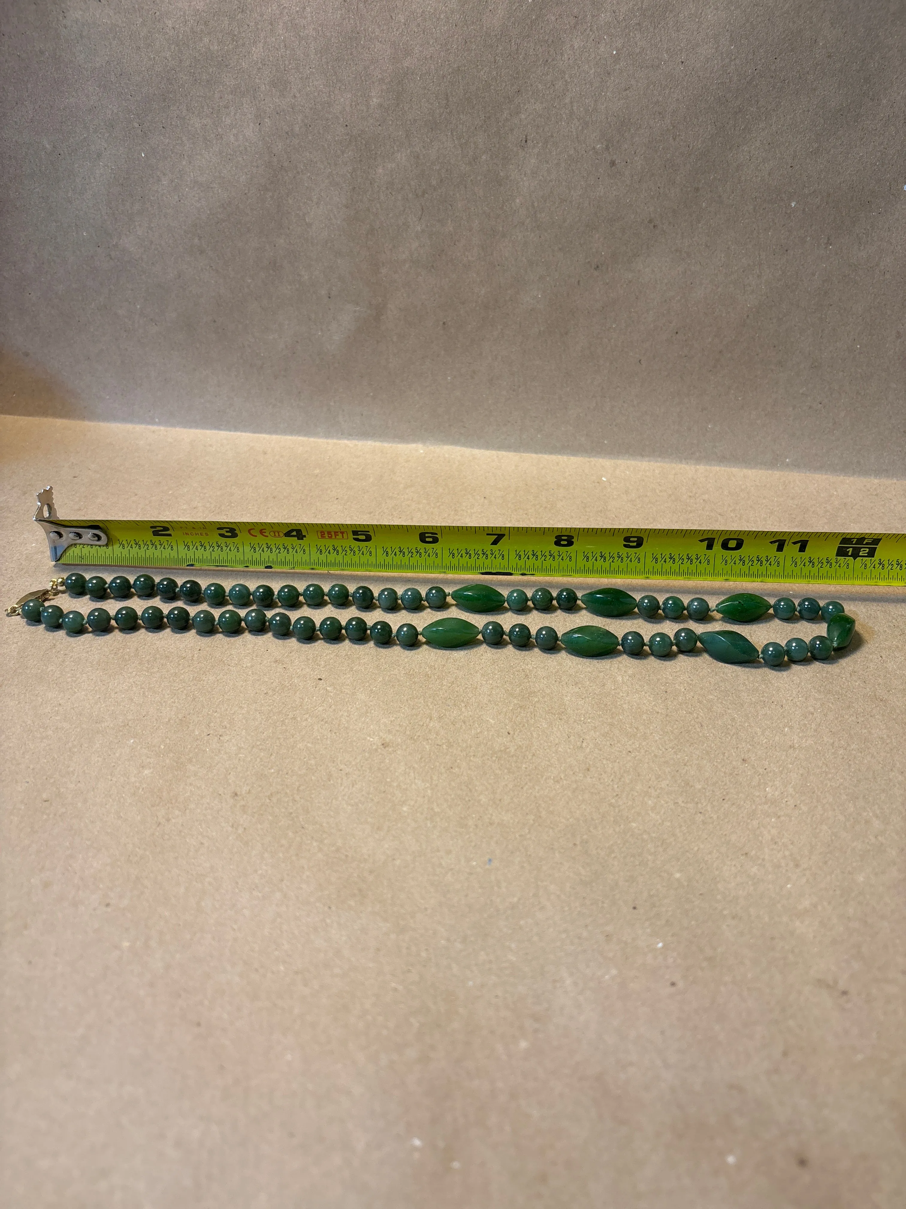 Faux Jade Beaded Necklace