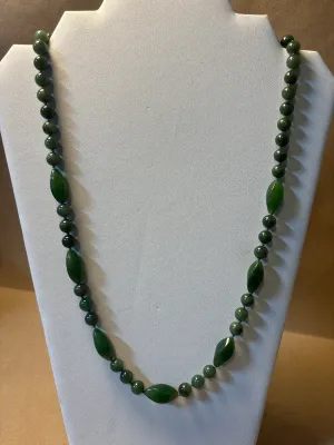 Faux Jade Beaded Necklace