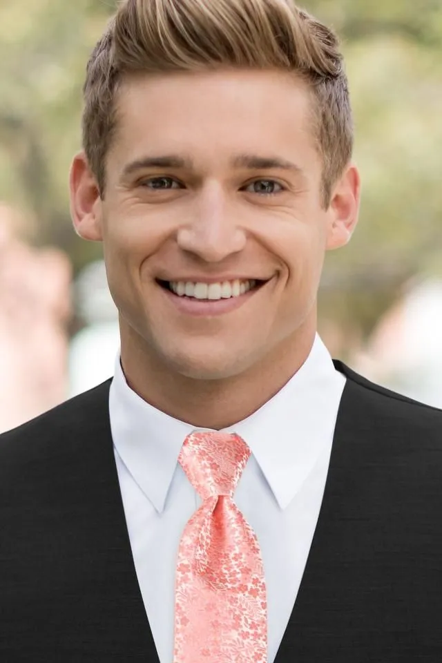 Floral Windsor Tie - All Dressed Up, Rental