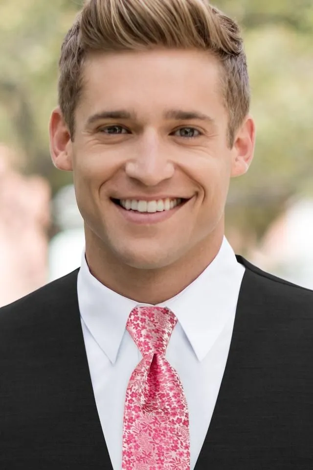 Floral Windsor Tie - All Dressed Up, Rental