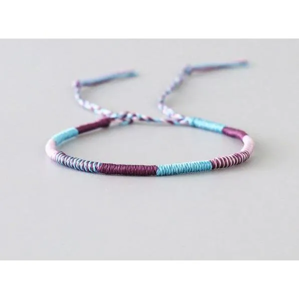 Free   Shipping Unisex Handmade Woven Thread Wrap Rope Knot Bracelets