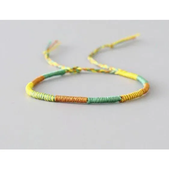 Free   Shipping Unisex Handmade Woven Thread Wrap Rope Knot Bracelets