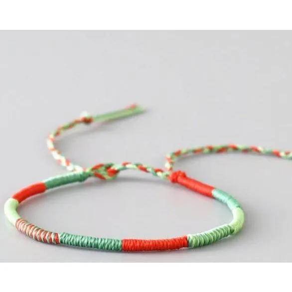 Free   Shipping Unisex Handmade Woven Thread Wrap Rope Knot Bracelets