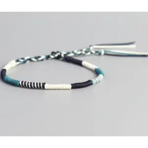 Free   Shipping Unisex Handmade Woven Thread Wrap Rope Knot Bracelets