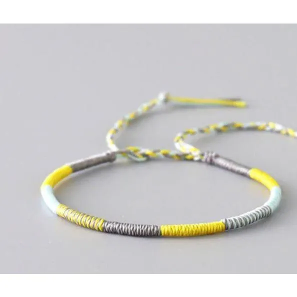 Free   Shipping Unisex Handmade Woven Thread Wrap Rope Knot Bracelets
