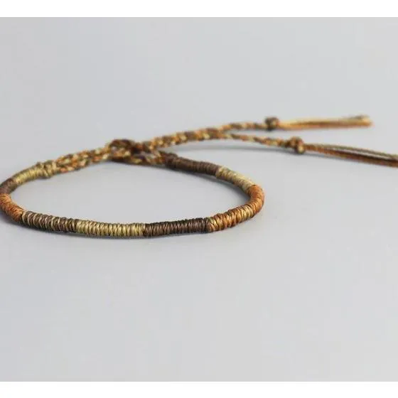 Free   Shipping Unisex Handmade Woven Thread Wrap Rope Knot Bracelets