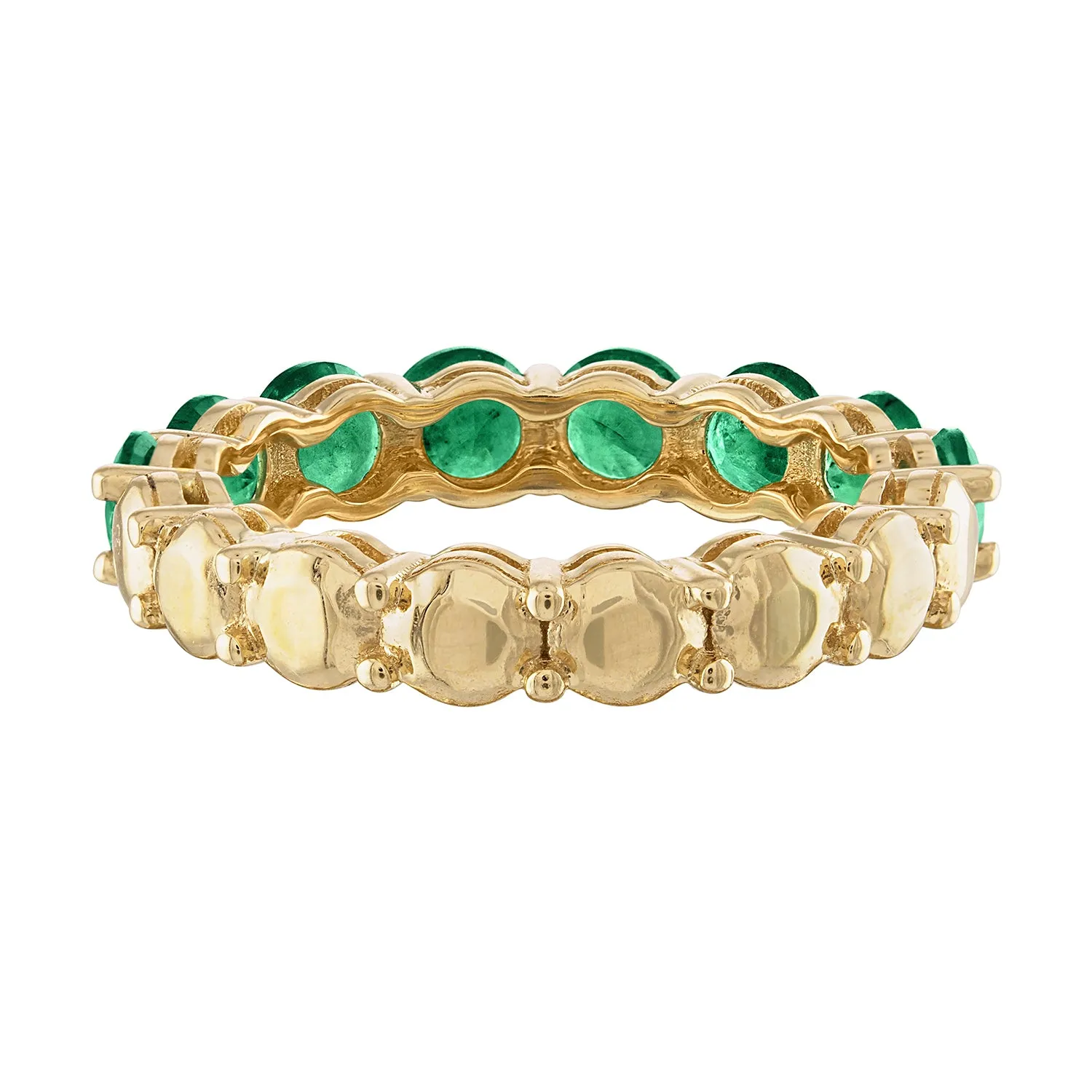 Gemini Goldstone™/Emerald Eternity Band