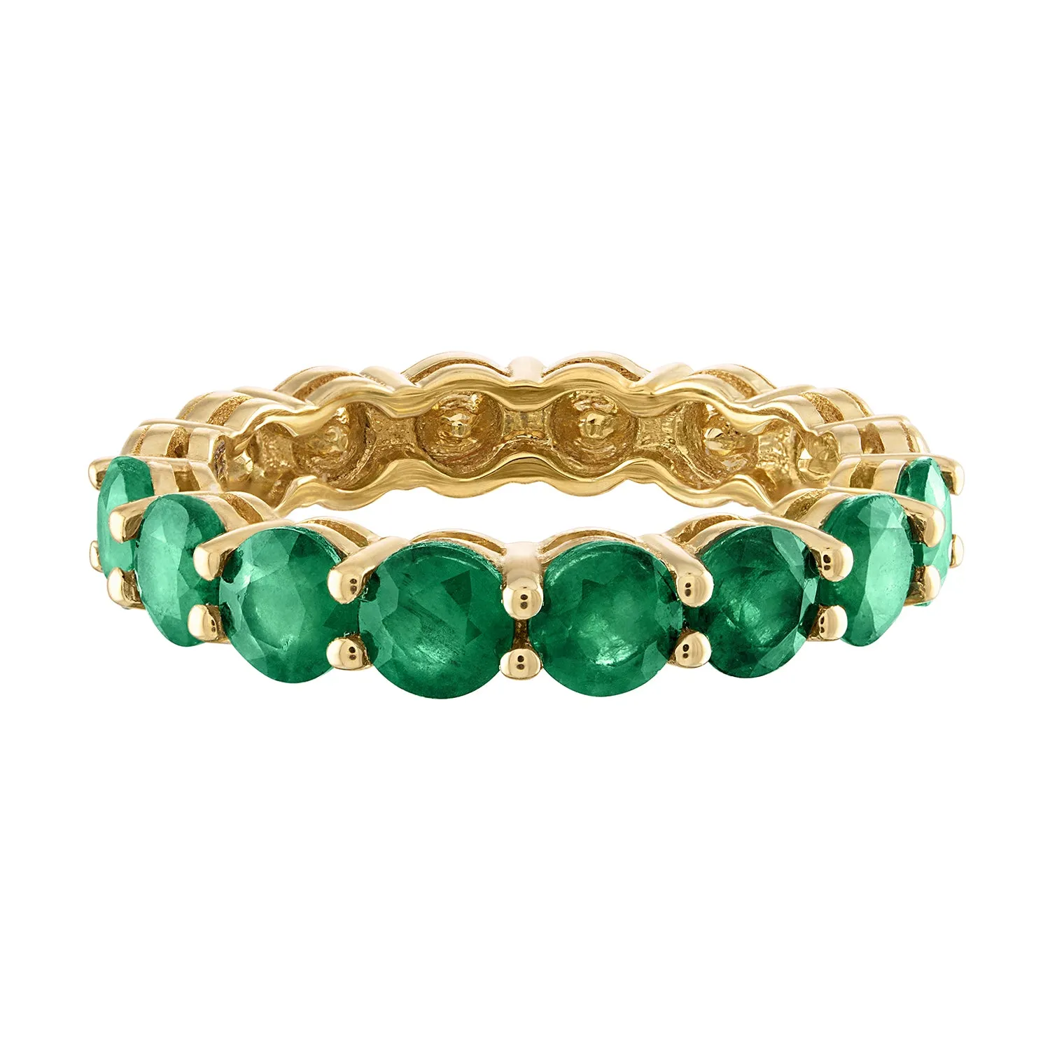 Gemini Goldstone™/Emerald Eternity Band