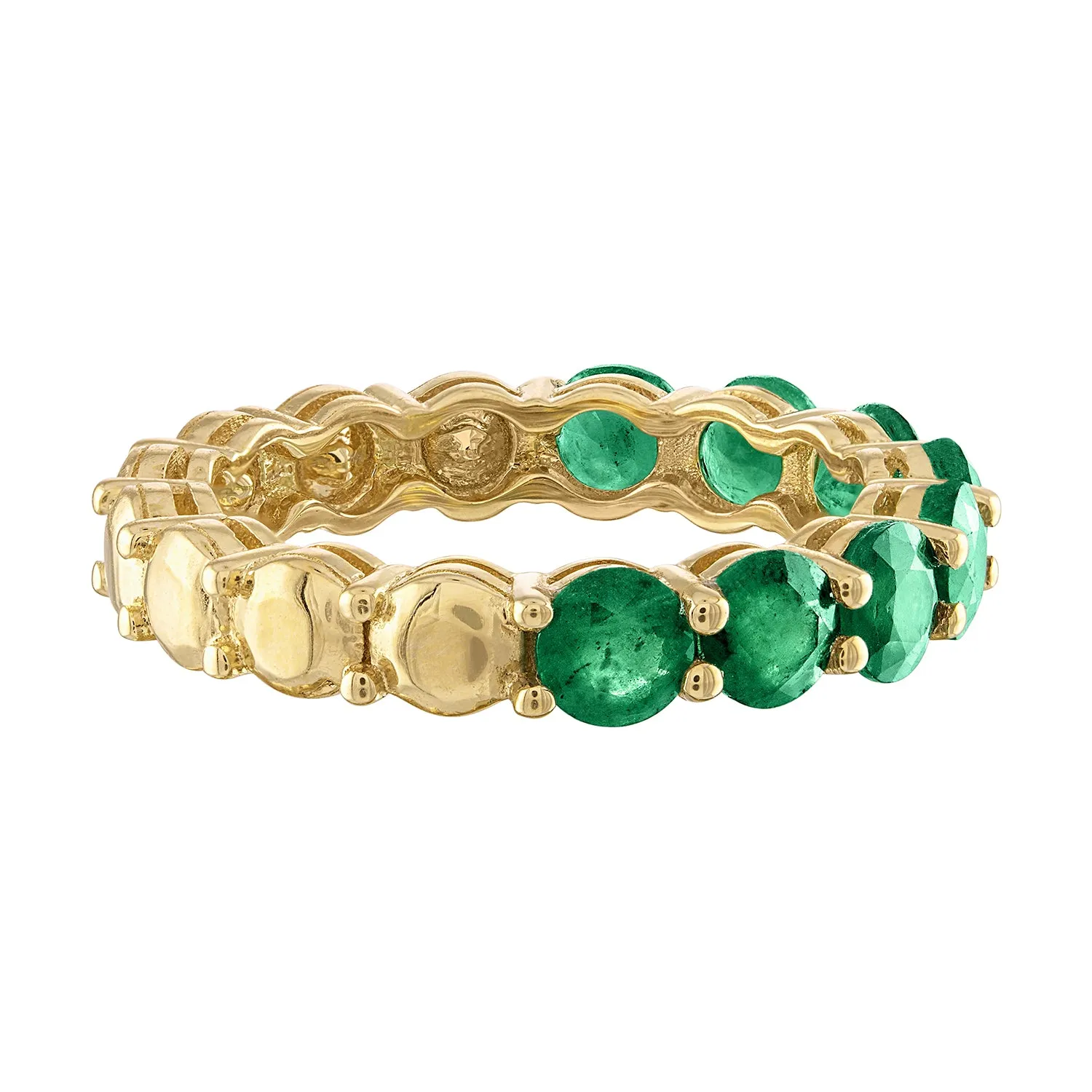 Gemini Goldstone™/Emerald Eternity Band