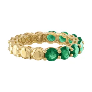 Gemini Goldstone™/Emerald Eternity Band