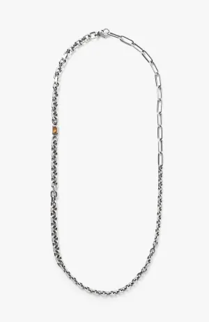 GEMSTONES CITRINE STERLING SILVER NECKLACE 136