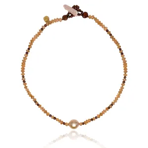 Golden South Sea Pearl & Citrine 'Coco Coral' Pendant