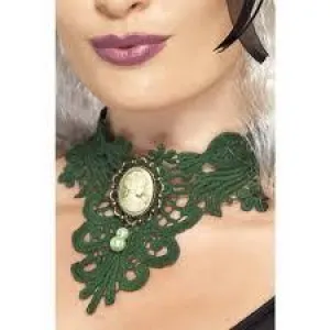 Green Gothic Lace Choker