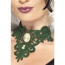 Green Gothic Lace Choker