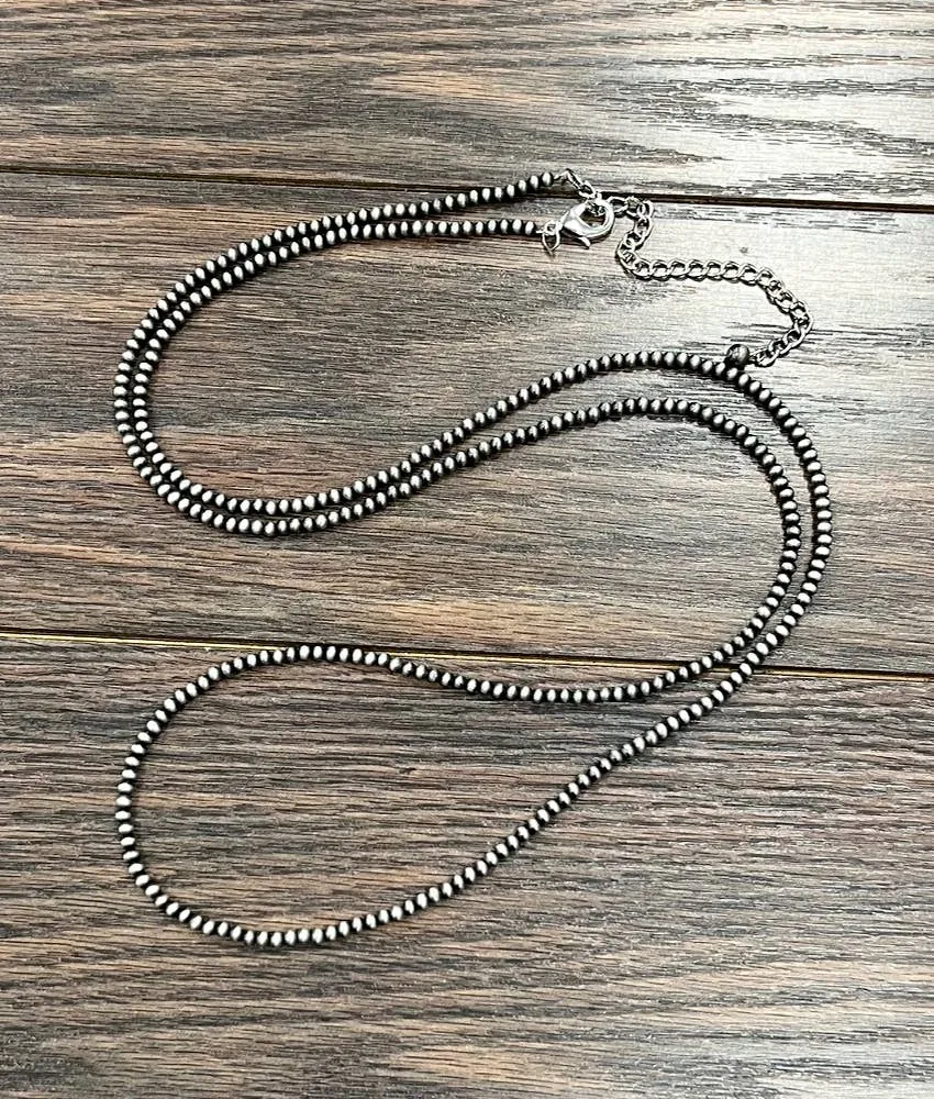 Handmade Navajo Bead Pearl Necklace