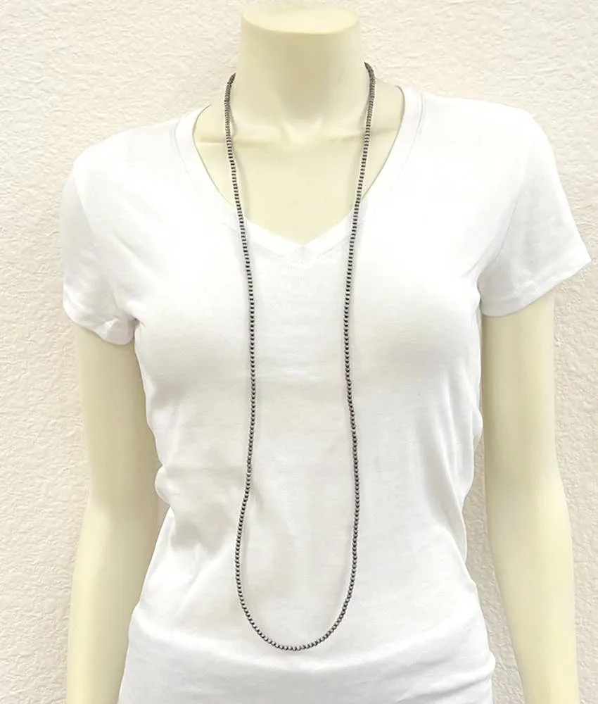 Handmade Navajo Bead Pearl Necklace