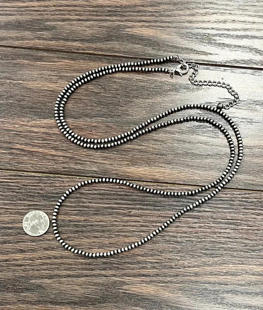 Handmade Navajo Bead Pearl Necklace