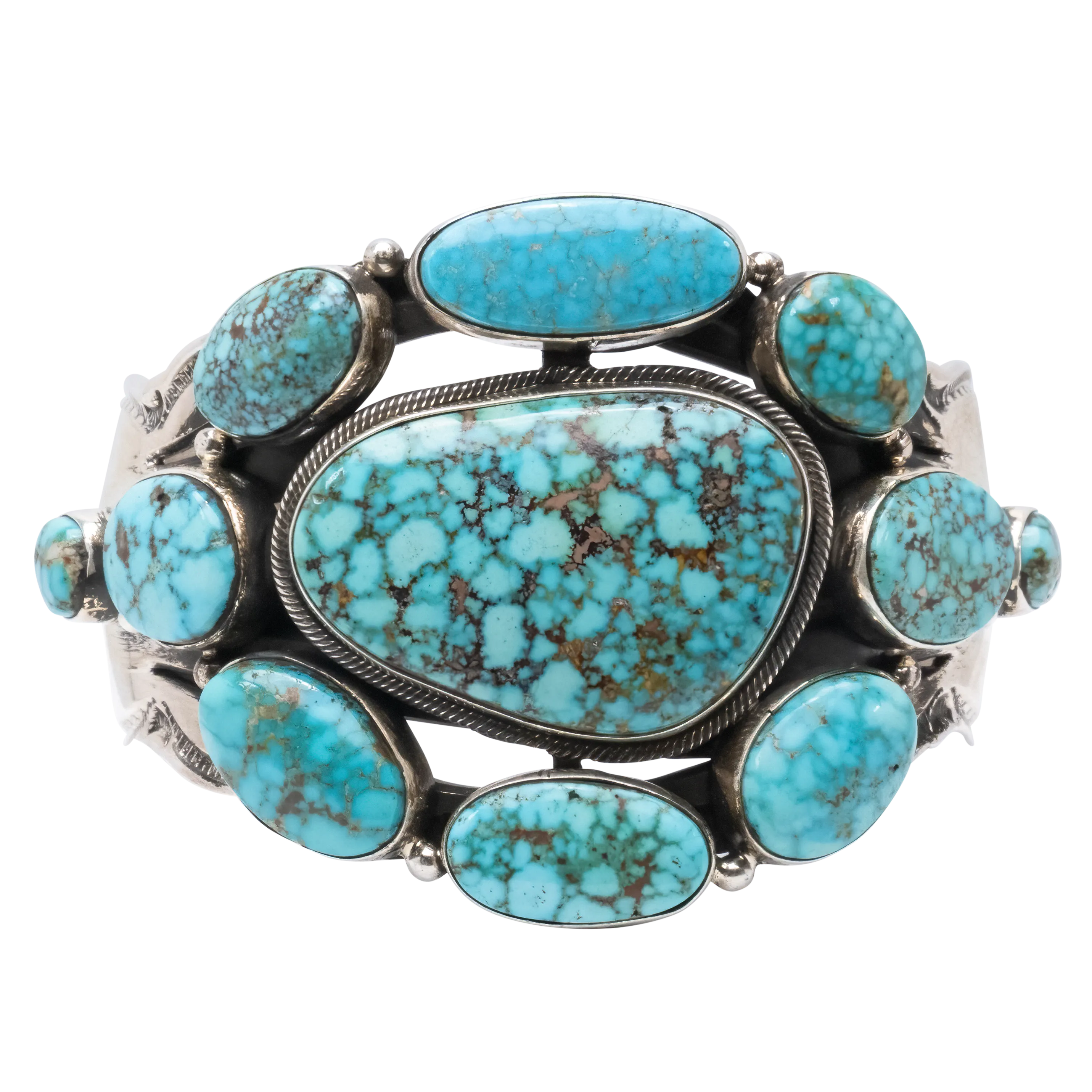 Highgrade Kingman Turquoise Cuff | Aaron Toadlena