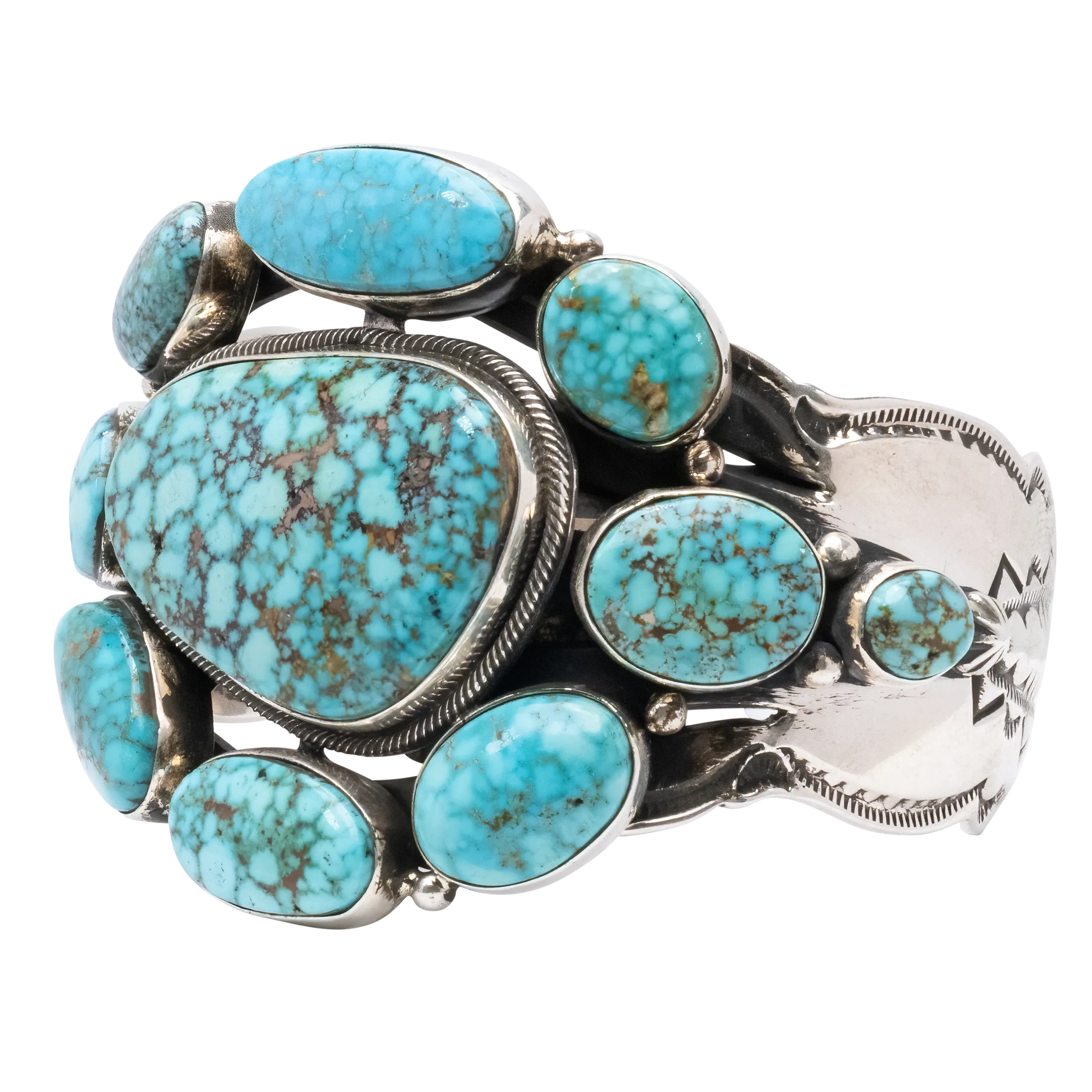 Highgrade Kingman Turquoise Cuff | Aaron Toadlena