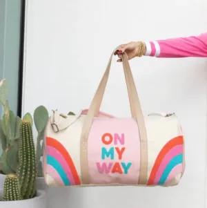 Jadelynn Brooke Duffle Bag 'On My Way' Light/Coral