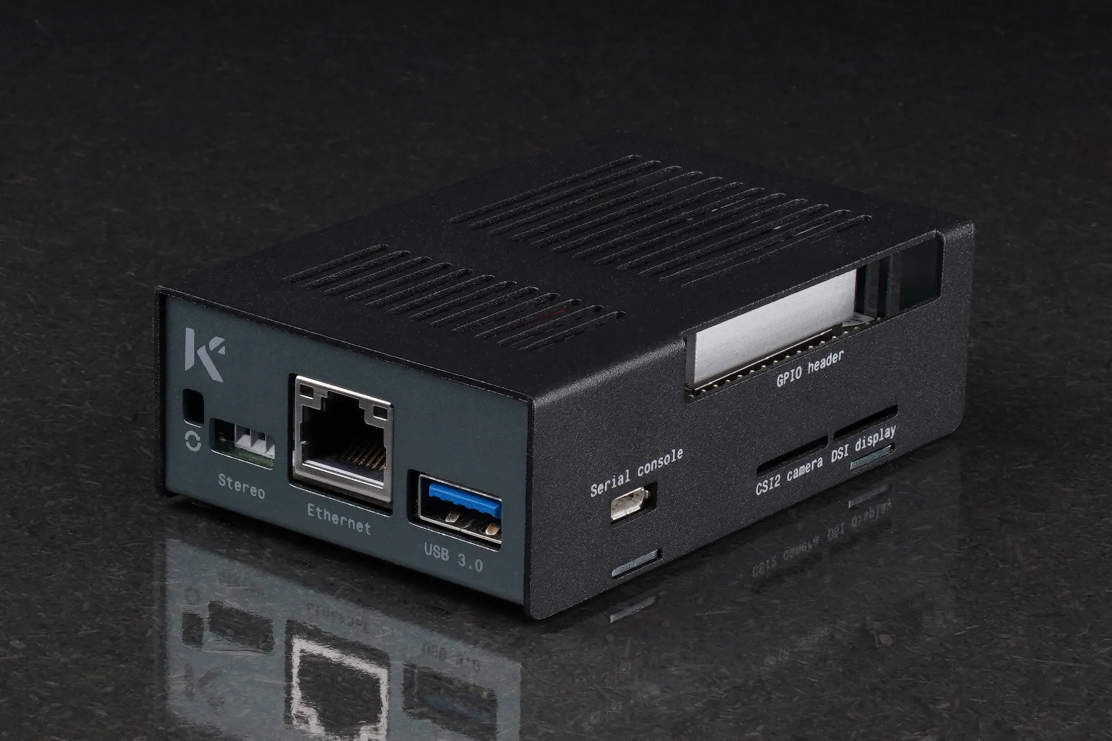 KKSB Coral Dev Board Case - Black and Grey Aluminium Enclosure