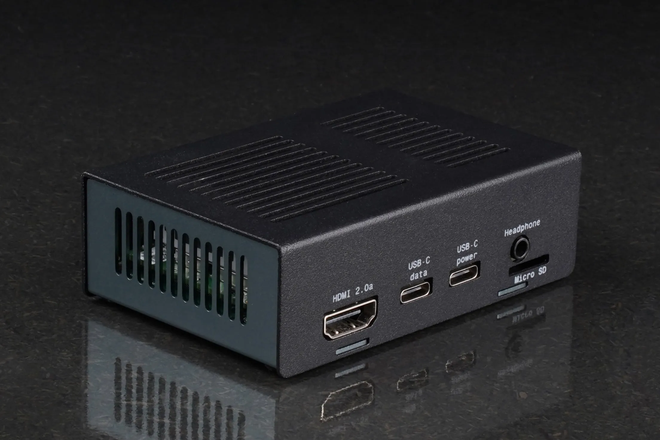 KKSB Coral Dev Board Case - Black and Grey Aluminium Enclosure