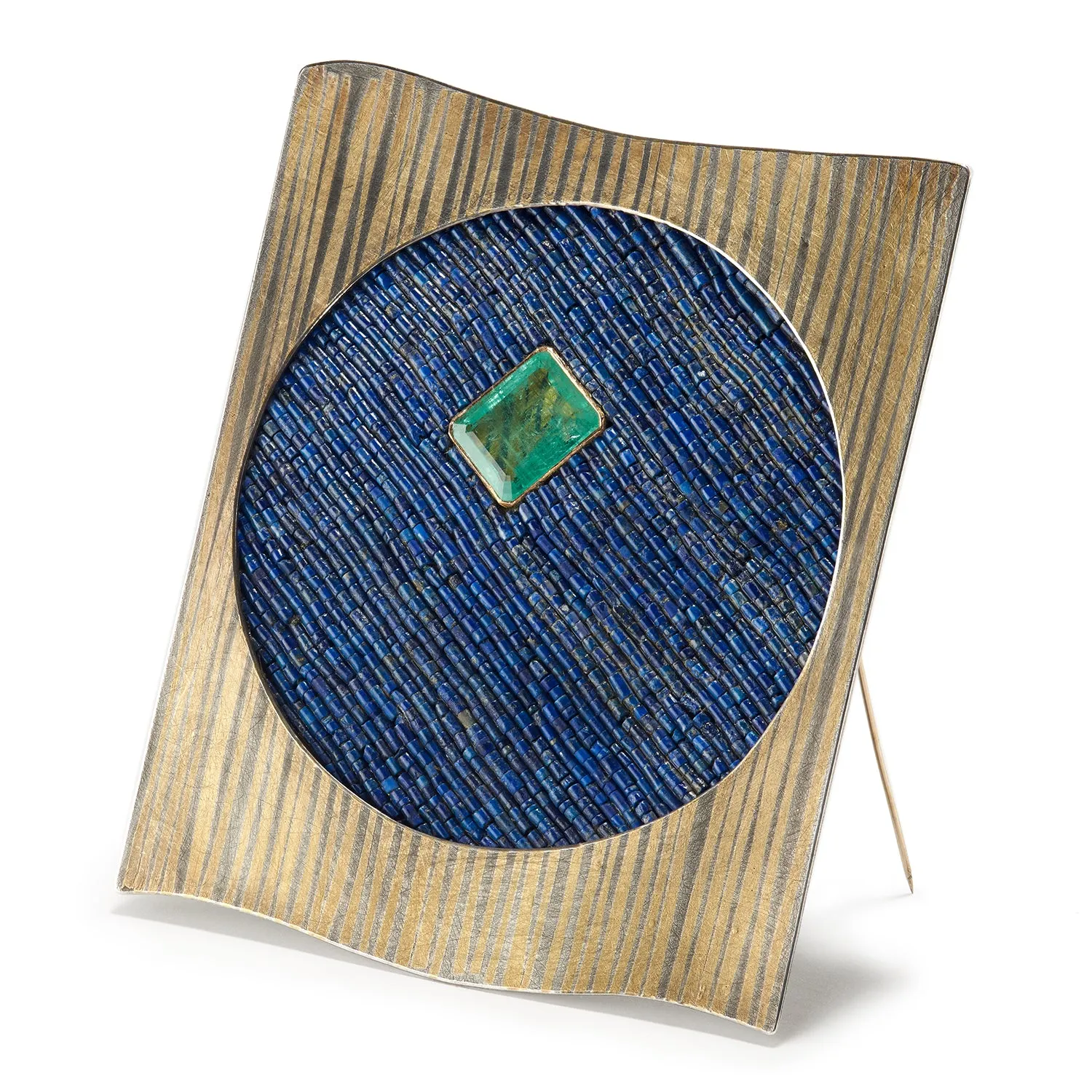 Lapis and Emerald Brooch/Pendant