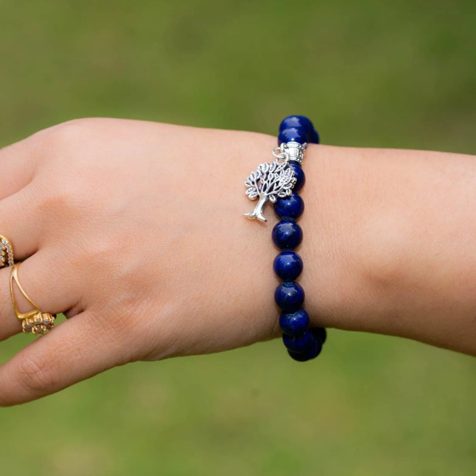 Lapis Charm Bracelet