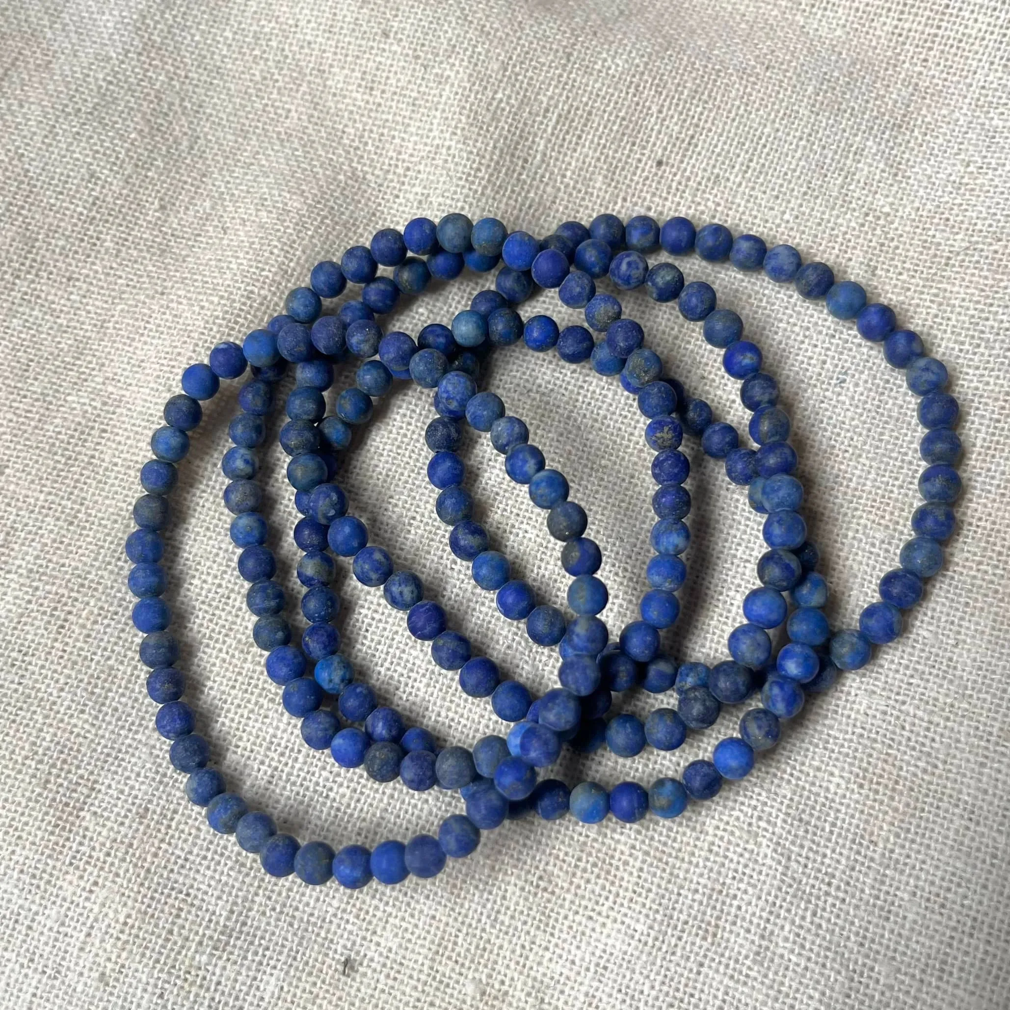 Lapis Lazuli 4mm Beaded Bracelet - Inner Truth
