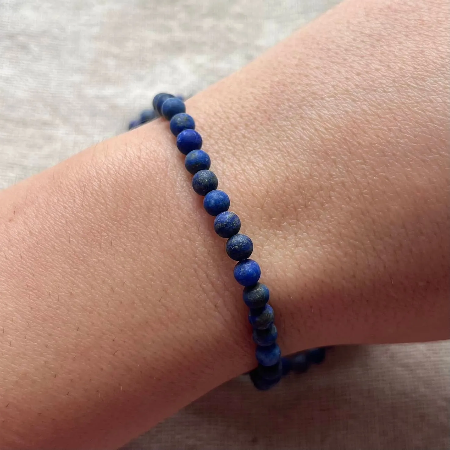 Lapis Lazuli 4mm Beaded Bracelet - Inner Truth
