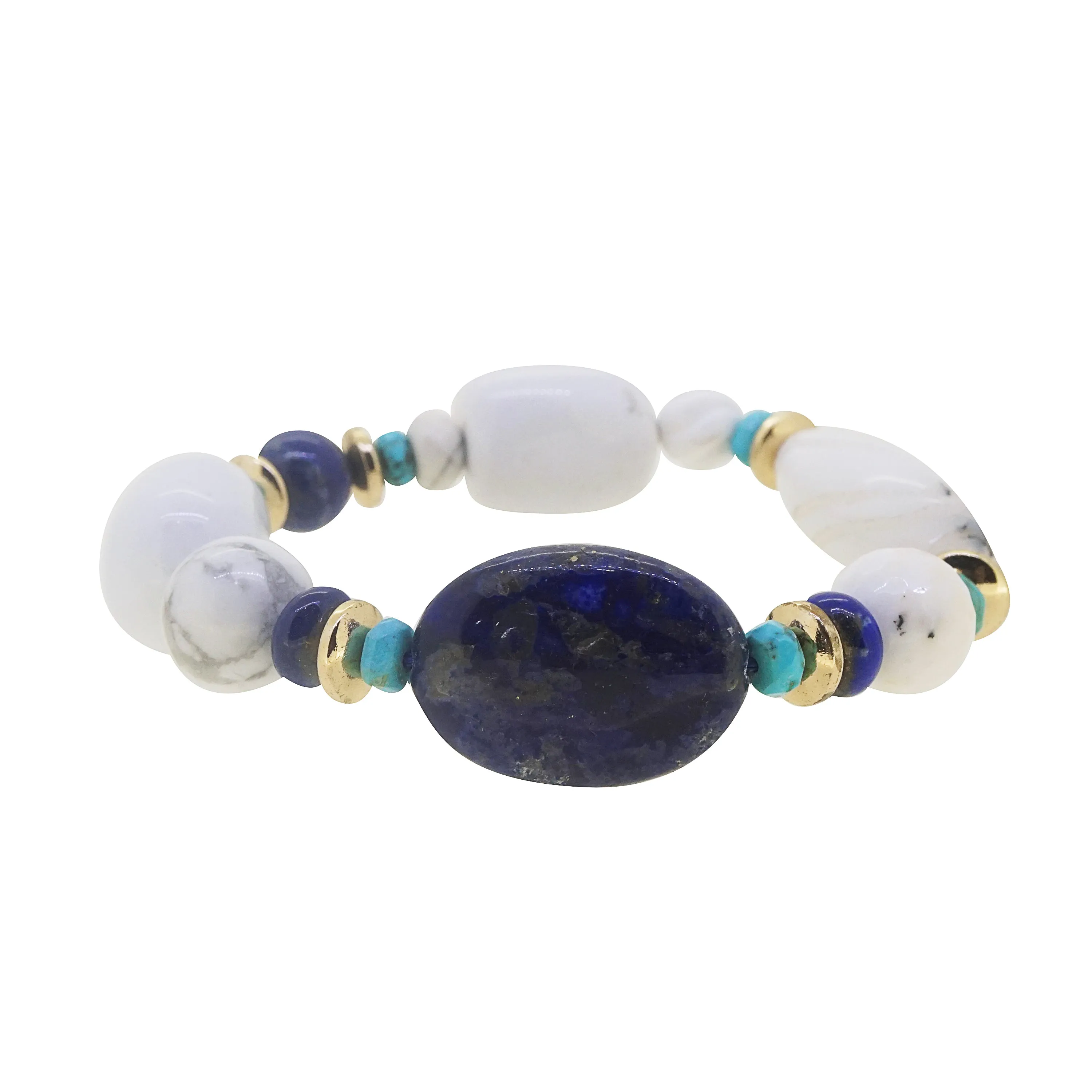 Lapis Lazuli, Dendritic Agate, Turquoise Mixed Gemstones