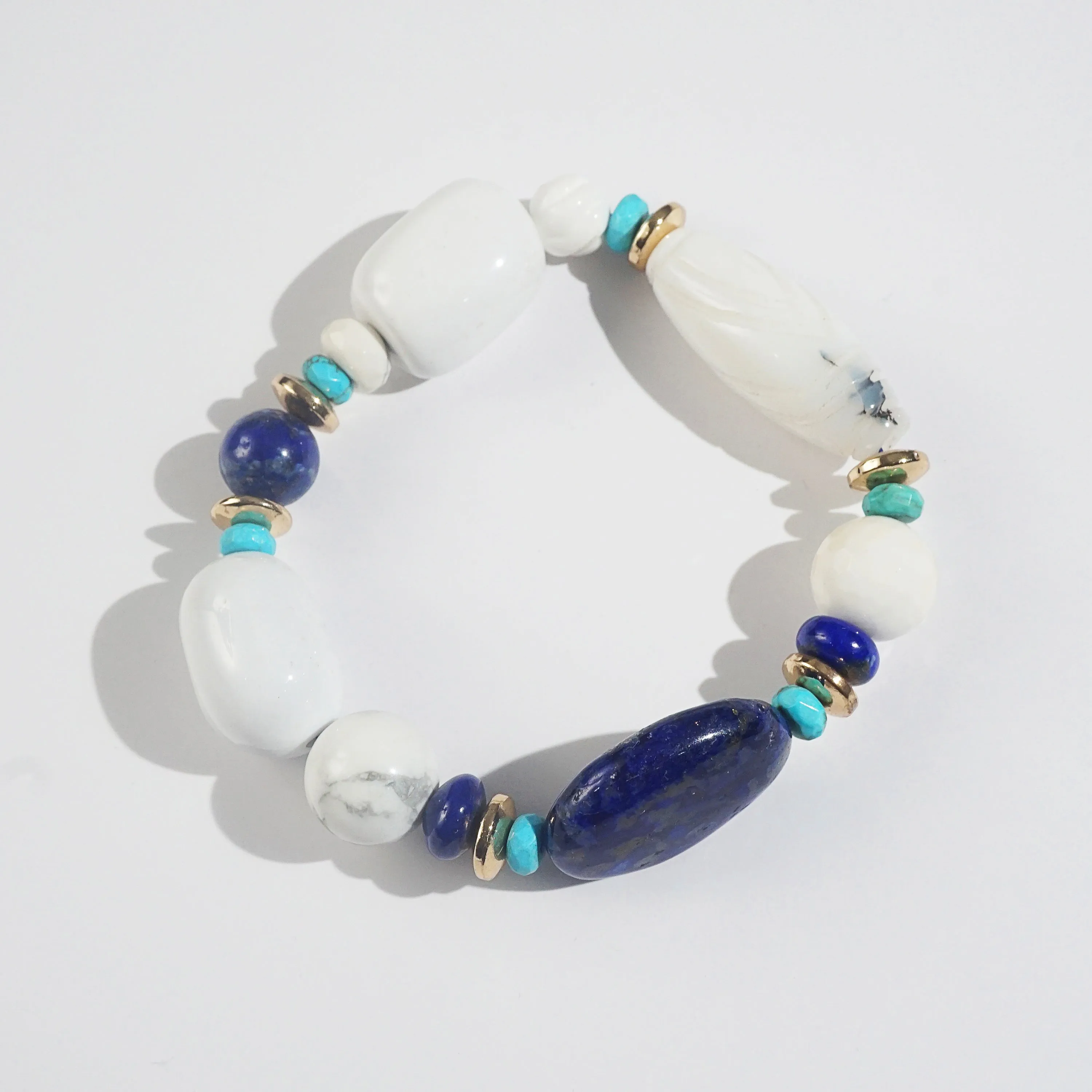 Lapis Lazuli, Dendritic Agate, Turquoise Mixed Gemstones