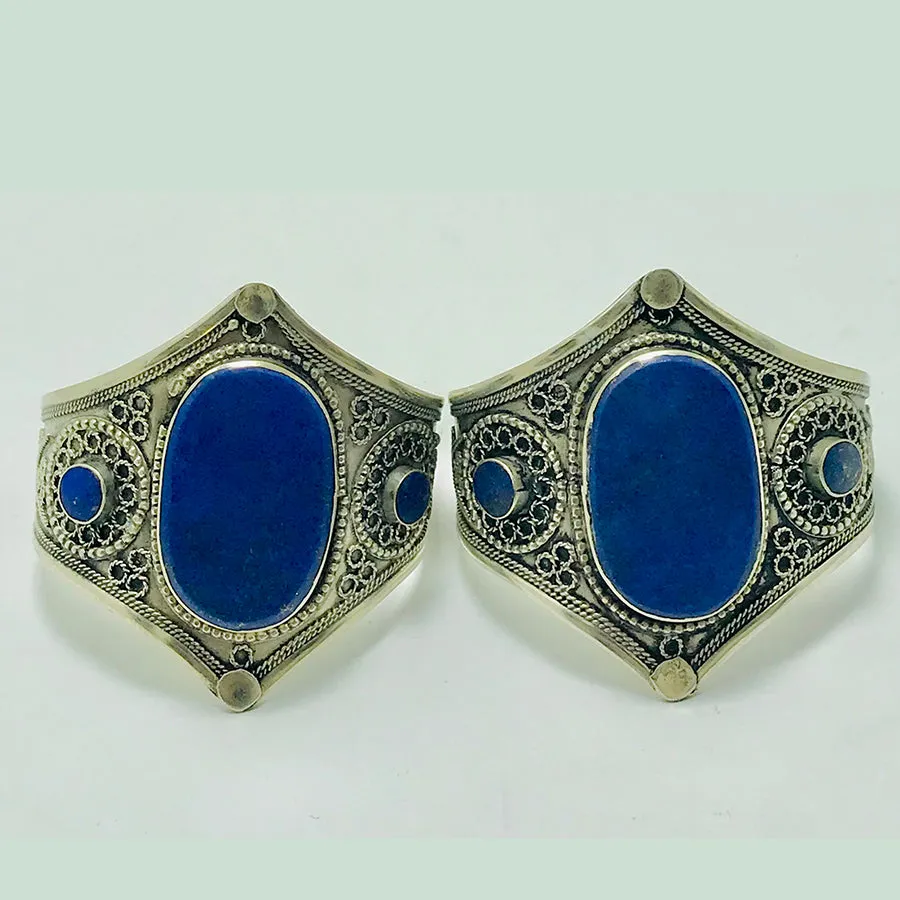 Lapis Lazuli Stone Handmade Cuff Bracelet