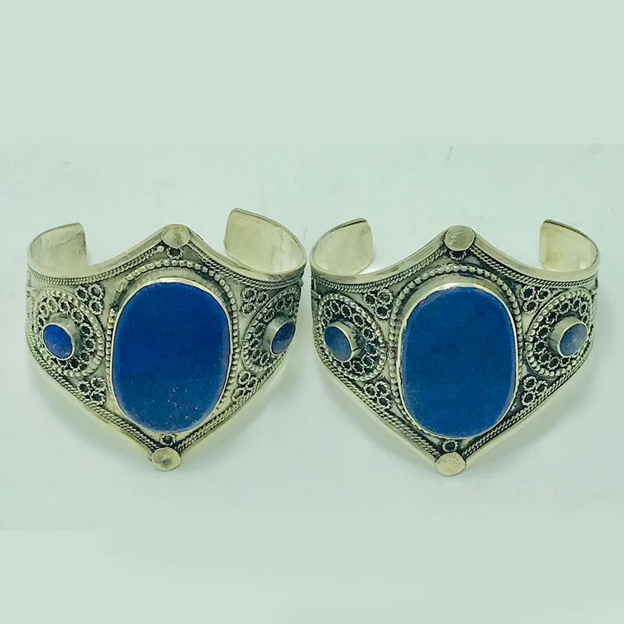Lapis Lazuli Stone Handmade Cuff Bracelet