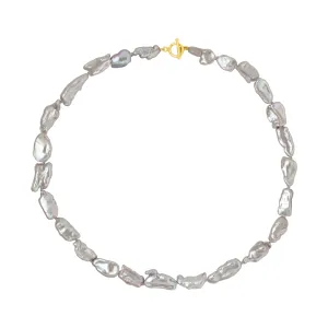 LEIGHTON PEARL NECKLACE DOVE GREY