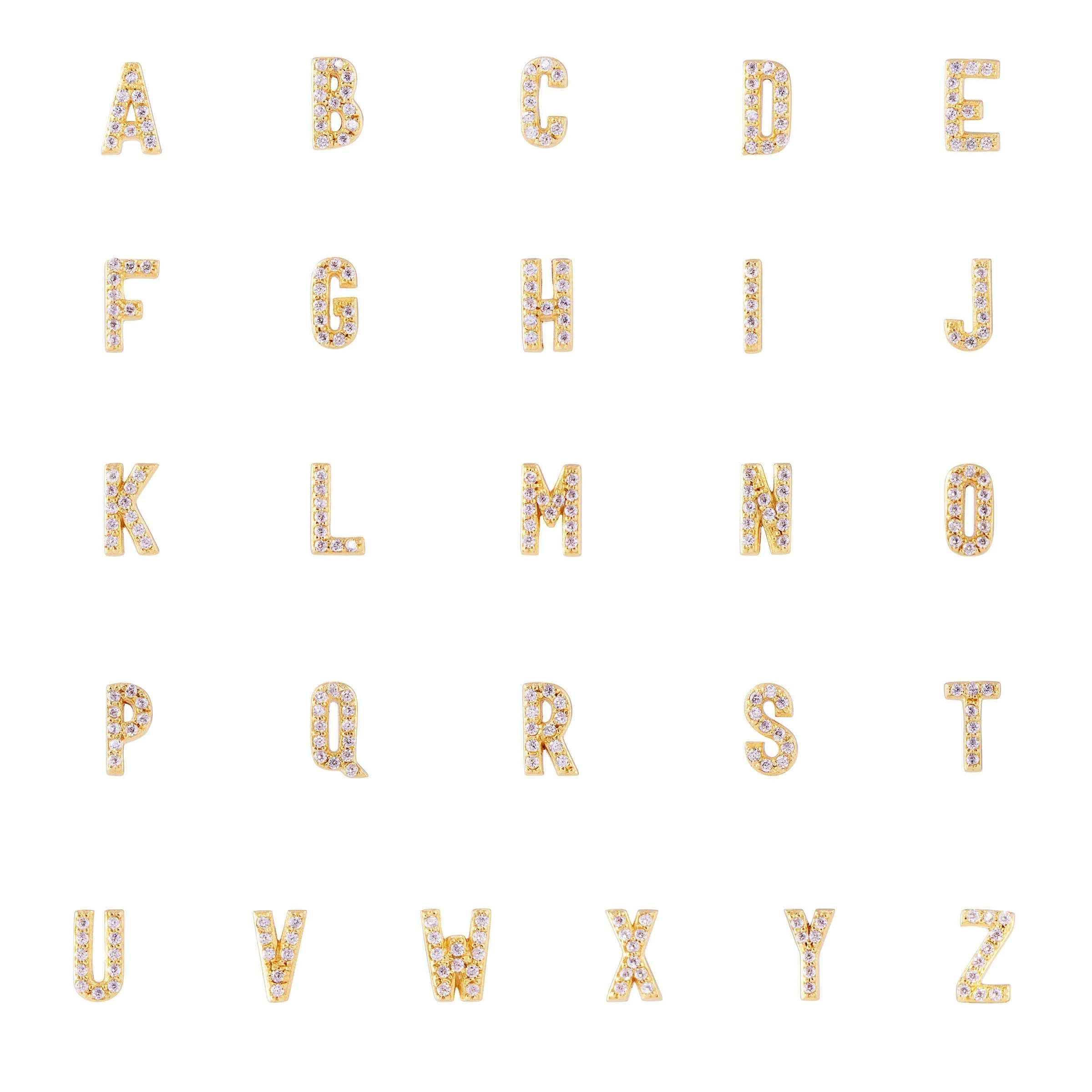 LETTER PAVE STUD - J