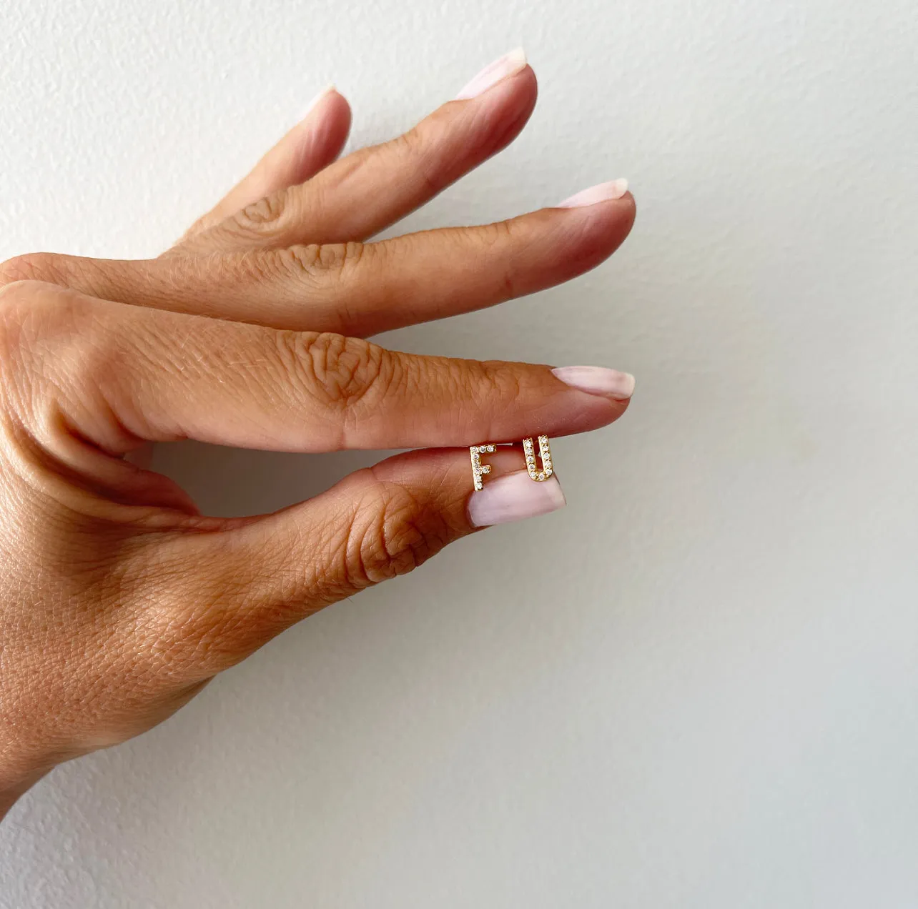 LETTER PAVE STUD - J