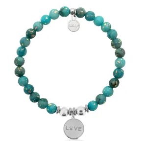 Love Paw Charm with Blue Opal Jade Charity Bracelet