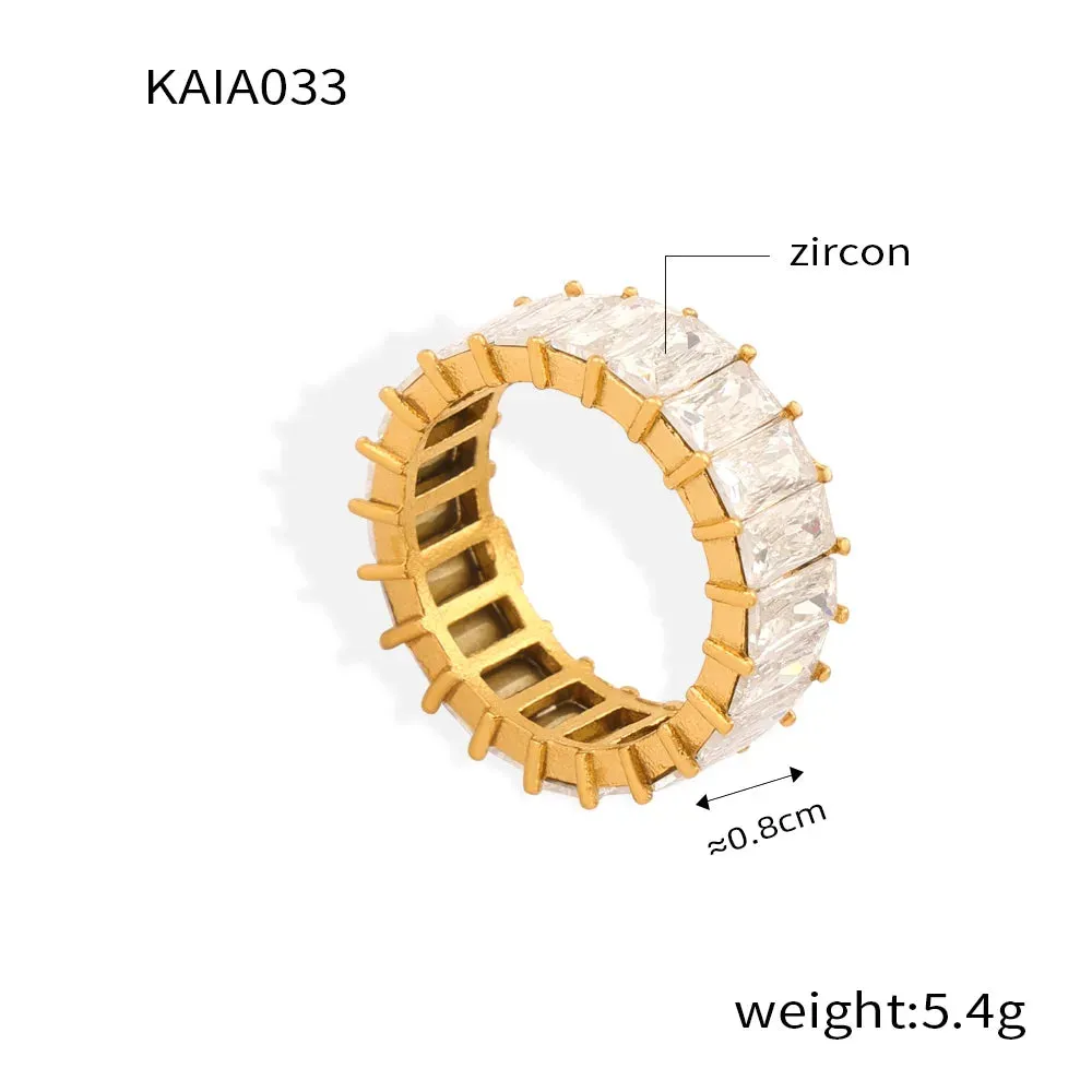 Luxury White Stainless Waterproof Wedding Ring