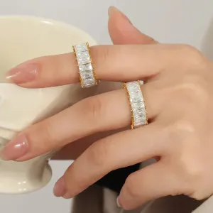 Luxury White Stainless Waterproof Wedding Ring