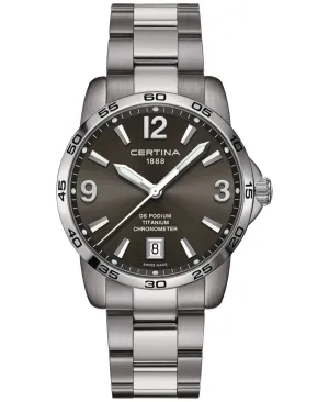 Men's Swiss watch DS Podium with titanium bracelet, 40 mm Certina