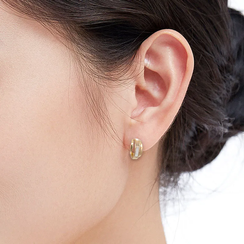 Mother of Pearl Hoop Earrings