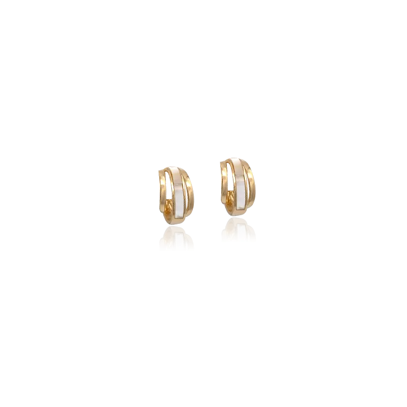 Mother of Pearl Hoop Earrings